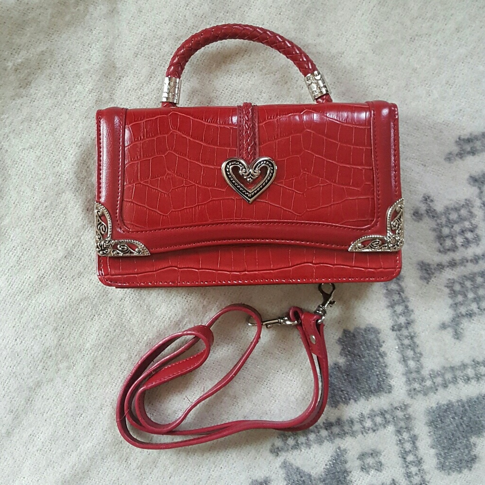 Red Crossbody Purse Structured Square